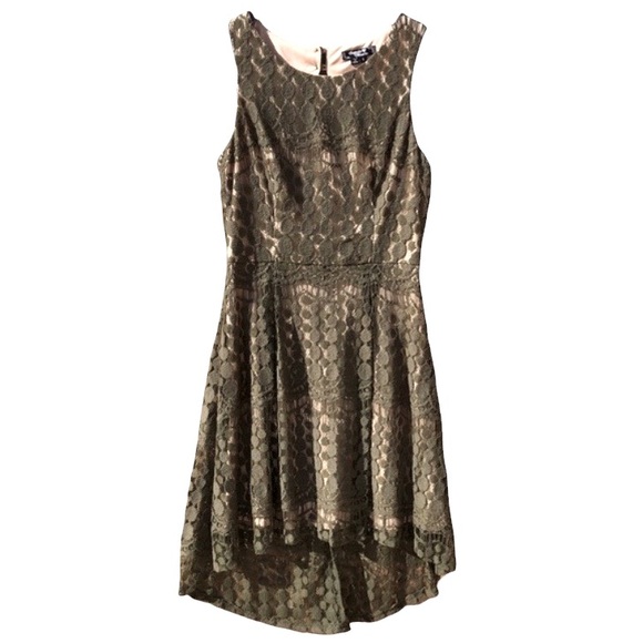 Sequin Hearts | Green Lace Dress - Picture 1 of 6